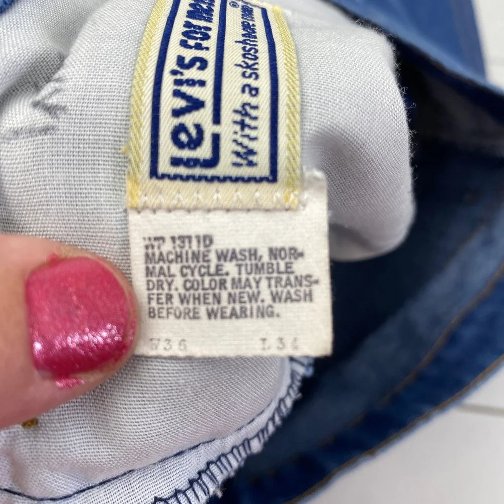 Vintage 80s Levi's Orange Tab Straight Leg Jeans Men 36x34 (34 x 29) 1984 Skosh